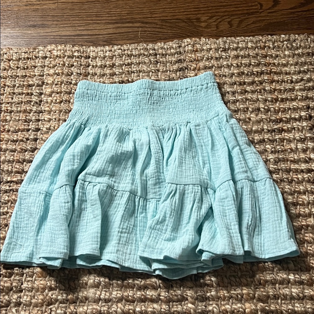 Light Blue Tiered Skirt
